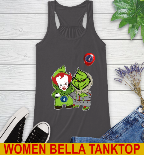 Minnesota Timberwolves Baby Pennywise Grinch Christmas NBA Basketball Racerback Tank 12