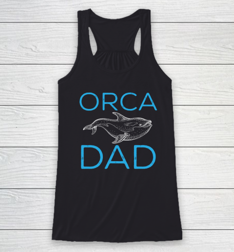 Funny Orca Lover Graphic for Boys Men Dads Whale Racerback Tank