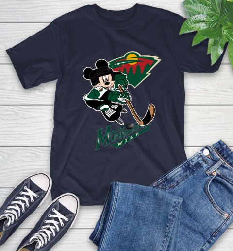 NHL Minnesota Wild Mickey Mouse Disney Hockey T Shirt T-Shirt 4
