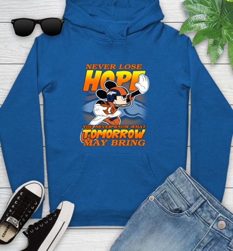 Denver Broncos NFL Football Mickey Disney Never Lose Hope Youth Hoodie 11
