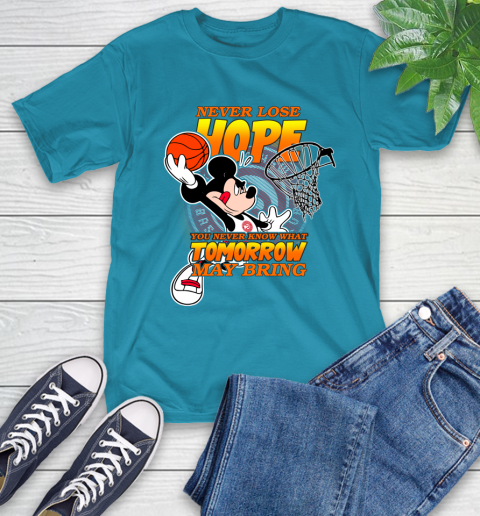 Atlanta Hawks NBA Basketball Mickey Disney Never Lose Hope T-Shirt 9