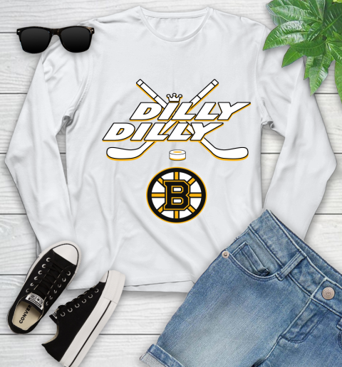 NHL Boston Bruins Dilly Dilly Hockey Sports Youth Long Sleeve