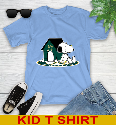 MLB Baseball Oakland Athletics Snoopy The Peanuts Movie Shirt Youth T-Shirt 11