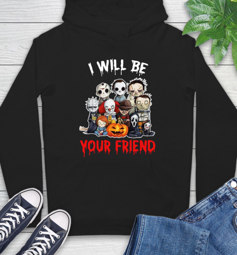 Halloween Horror Movie Characters Chibi I Will Be Your Friend Hoodie