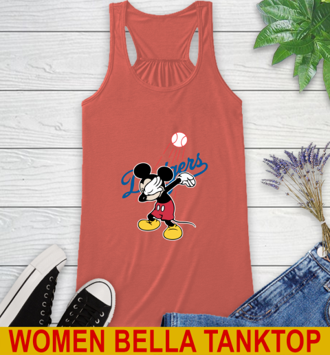 Los Angeles Dodgers MLB Baseball Dabbing Mickey Disney Sports Racerback Tank 4
