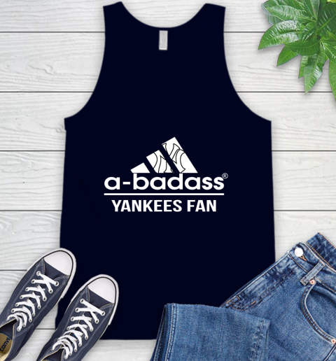MLB A Badass New York Yankees Fan Adidas Baseball Sports Tank Top 2