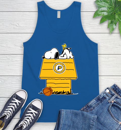 Indiana Pacers NBA Basketball Snoopy Woodstock The Peanuts Movie Tank Top 5