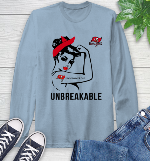 NFL Tampa Bay Buccaneers Girl Unbreakable Football Sports Long Sleeve T-Shirt 6
