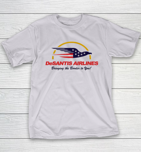 DeSantis Airlines Funny Political Meme Ron DeSantis Youth T-Shirt 3