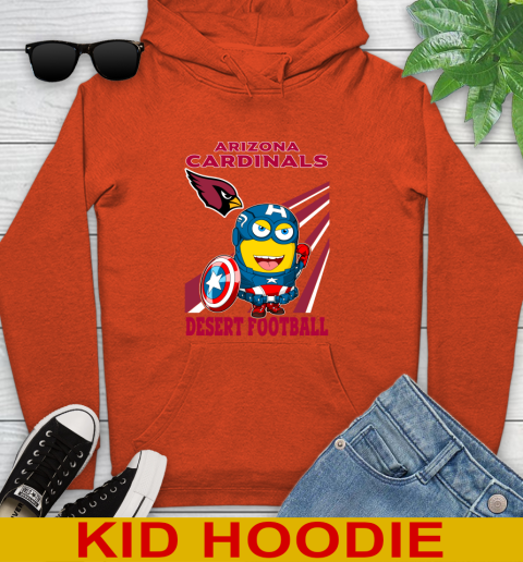 NFL Football Arizona Cardinals Captain America Marvel Avengers Minion Shirt Youth Hoodie 4