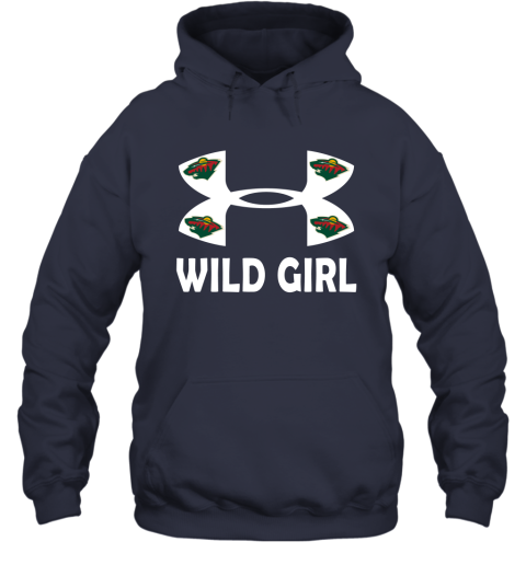 NHL Minnesota Wild Girl Under Armour Hockey Sports YABFPEWFvCZ hoodie 23 95 151514 front navy