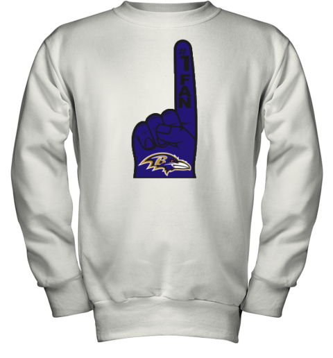 Baltimore Ravens Number 1 Fan Youth Sweatshirt