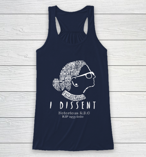 Notorious RBG 1833  2020 R.I.P Ruth Bader Ginsburg I Dissent Racerback Tank 8