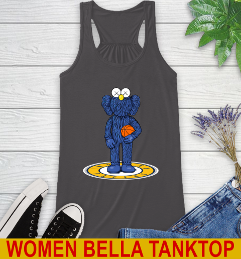 NBA Basketball Indiana Pacers Kaws Bff Blue Figure Shirt Racerback Tank 12