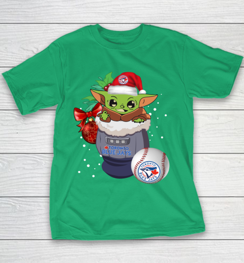 Toronto Blue Jays Christmas Baby Yoda Star Wars Funny Happy MLB Youth T-Shirt