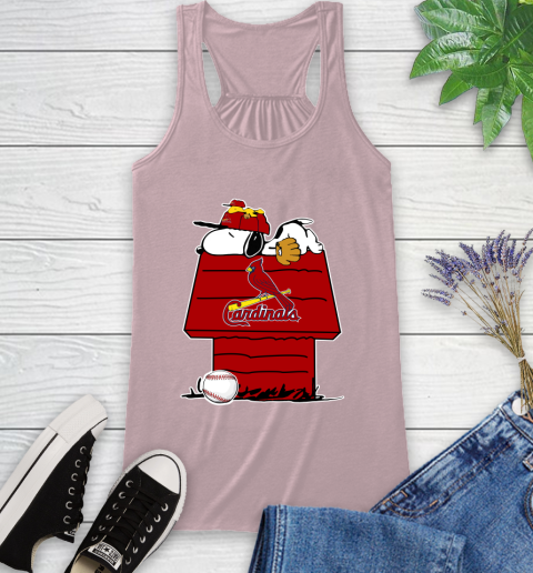 MLB St.Louis Cardinals Snoopy Woodstock The Peanuts Movie Baseball T Shirt Racerback Tank 11