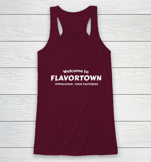 Flavortown Population American Food Gift Taste Buds Racerback Tank 2