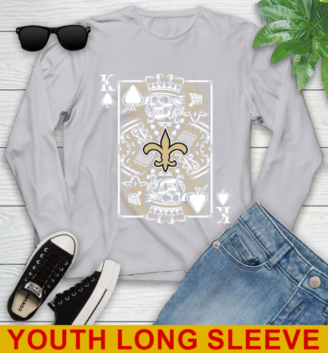 New Orleans Saints NFL Football The King Of Spades Death Cards Shirt Youth Long Sleeve 5