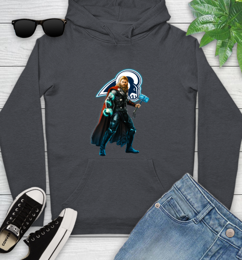 NFL Thor Avengers Endgame Football Los Angeles Rams Youth Hoodie 8