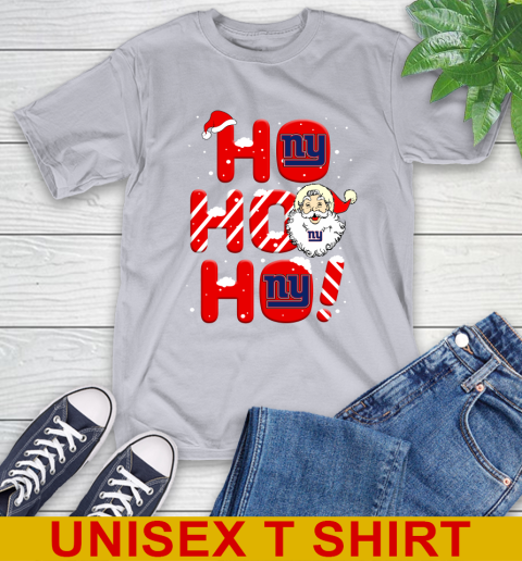New York Giants NFL Football Ho Ho Ho Santa Claus Merry Christmas Shirt T-Shirt 5