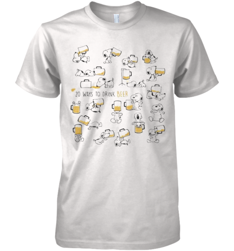 Snoopy 20 Ways To Drink Beer Premium Men's T-Shirt