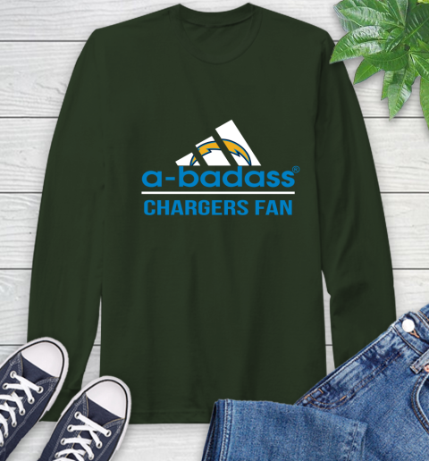 San Diego Chargers NFL Football A Badass Adidas Adoring Fan Sports Long Sleeve T-Shirt 7
