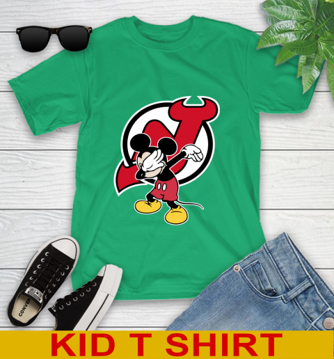 New Jersey Devils NHL Hockey Dabbing Mickey Disney Sports Youth T-Shirt 7 New Jersey Devils NHL Hockey Dabbing Mickey Disney Sports Youth T-Shirt - Image 7