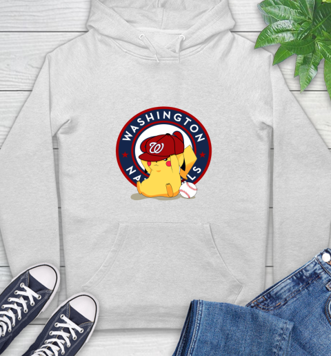 MLB Pikachu Baseball Sports Washington Nationals Hoodie
