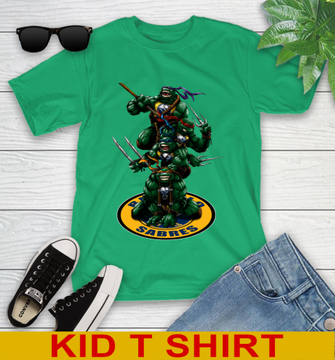 NHL Hockey Buffalo Sabres Teenage Mutant Ninja Turtles Shirt Youth T-Shirt 6