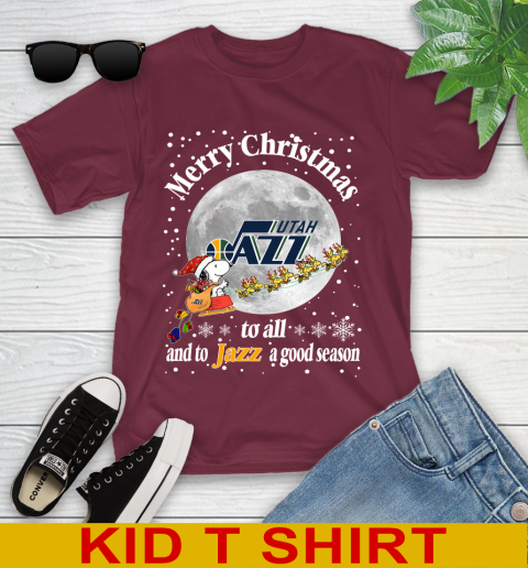 Utah Jazz Merry Christmas To All And To Jazz A Good Season NBA Basketball Sports Youth T-Shirt 5