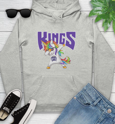 Sacramento Kings NBA Basketball Funny Unicorn Dabbing Sports Youth Hoodie