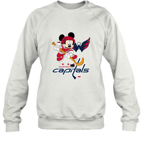 NHL Hockey Mickey Mouse Team Washington Capitals Sweatshirt