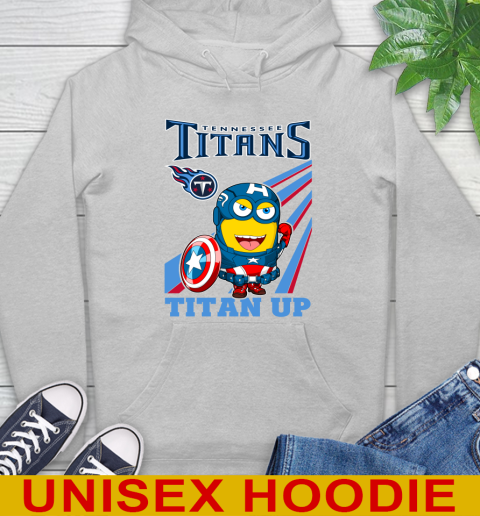 NFL Football Tennessee Titans Captain America Marvel Avengers Minion Titan Up Shirt Hoodie 6