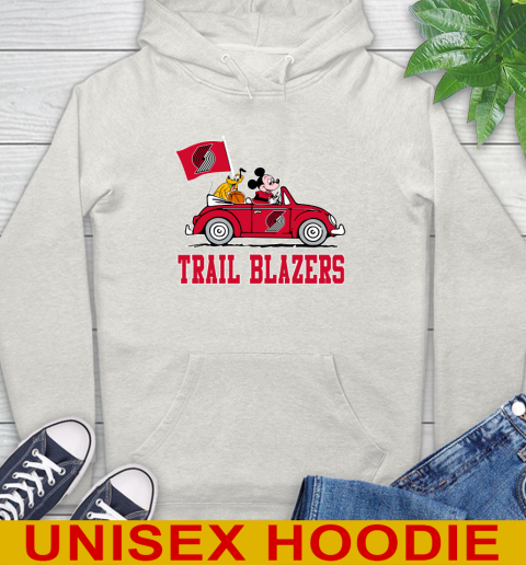 NBA Basketball Portland Trail Blazers Pluto Mickey Driving Disney Shirt Hoodie 12
