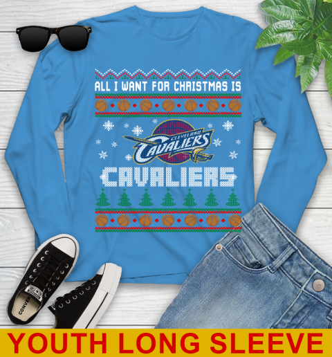 NBA All I Want For Christmas Is Cleveland Cavaliers Basketball Sports 124