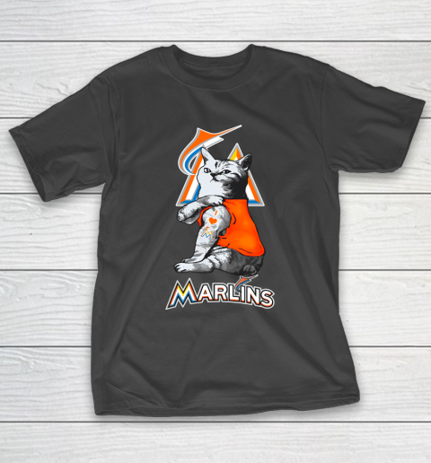 MLB Baseball My Cat Loves Miami Marlins T-Shirt