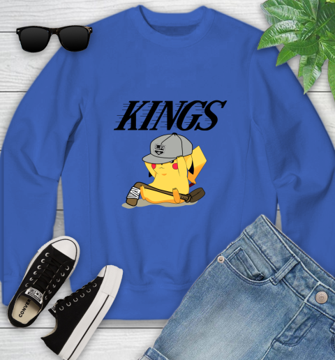 NHL Pikachu Hockey Sports Los Angeles Kings Youth Sweatshirt 8