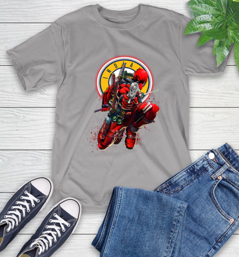 NBA Deadpool Marvel Comics Sports Basketball Indiana Pacers T-Shirt 6