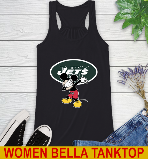 New York Jets NFL Football Dabbing Mickey Disney Sports Racerback Tank 2