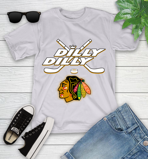 NHL Chicago Blackhawks Dilly Dilly Hockey Sports Youth T-Shirt 4