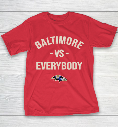 Baltimore Ravens Vs Everybody Youth T-Shirt 7