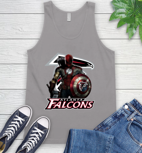 NFL Captain America Thor Spider Man Hawkeye Avengers Endgame Football Atlanta Falcons Tank Top 4