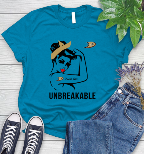 NHL Anaheim Ducks Girl Unbreakable Hockey Sports Women's T-Shirt 5