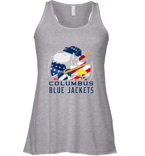 Columbus Blue Jackets Ice Hockey Snoopy And Woodstock NHL Racerback Tank