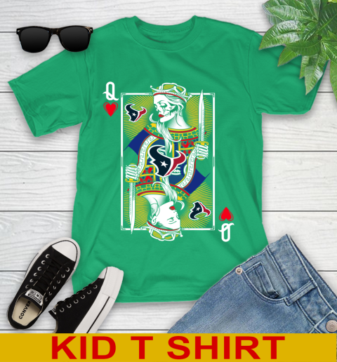 NFL Football Houston Texans The Queen Of Hearts Card Shirt Youth T-Shirt 7