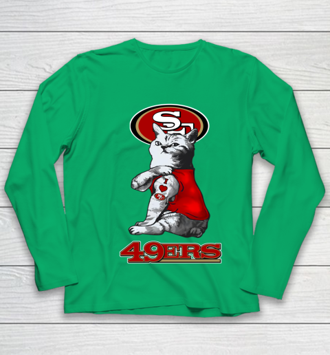 NFL Football My Cat Loves San Francisco 49ers Youth Long Sleeve 4
