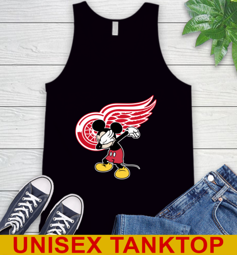 Detroit Red Wings NHL Hockey Dabbing Mickey Disney Sports Tank Top 2