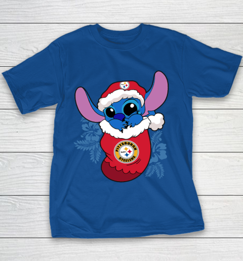 Pittsburgh Steelers Christmas Stitch In The Sock Funny Disney NFL Youth T-Shirt 8
