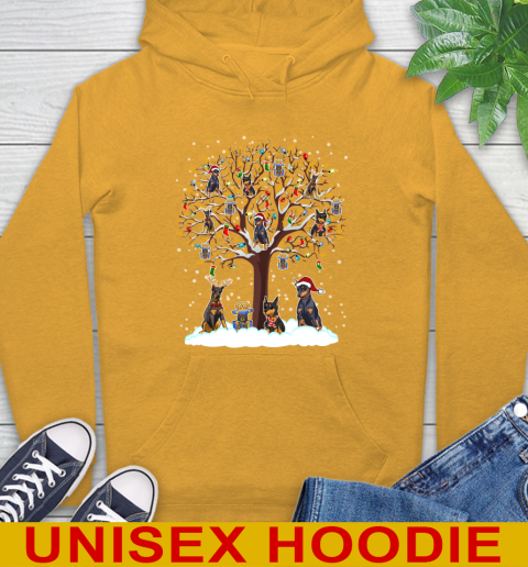 Doberman Pinscher dog pet lover light christmas tree shirt 14