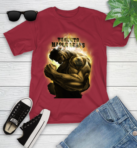 Toronto Maple Leafs NHL Hockey Hulk Marvel Avengers Sports Youth T-Shirt 14